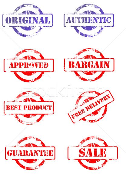 Stock photo: Set of business stamps