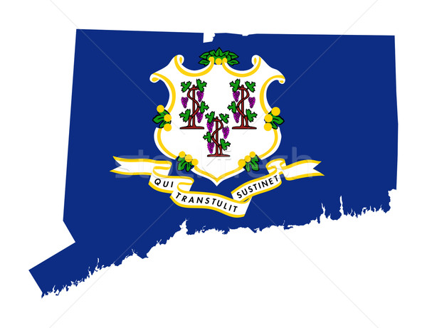 State of Connecticut flag map Stock photo © speedfighter