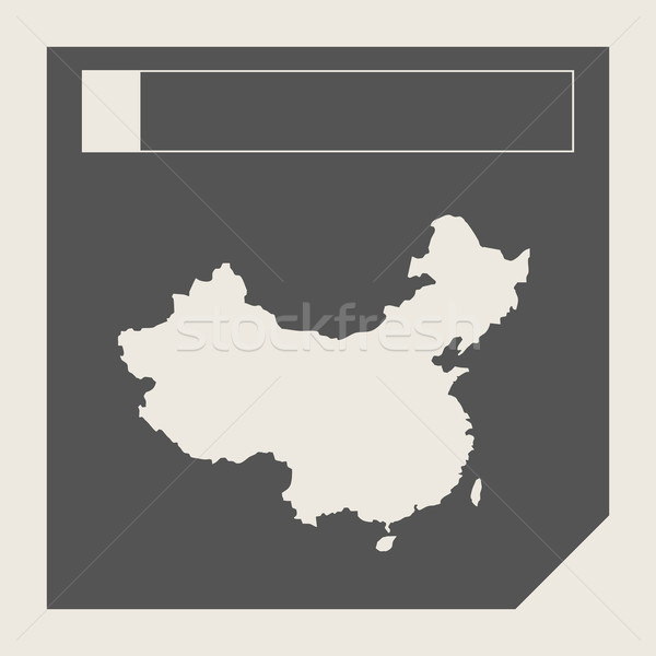 Cina mappa pulsante di risposta web design isolato Foto d'archivio © speedfighter