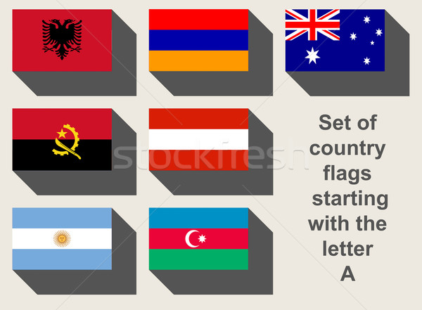 Албания флаг веб-дизайна стиль кнопки Сток-фото © speedfighter