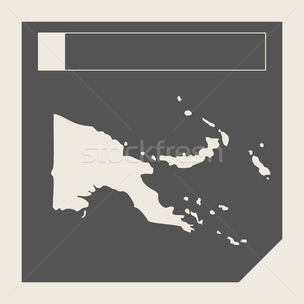 Nuovo Guinea mappa pulsante di risposta web design Foto d'archivio © speedfighter