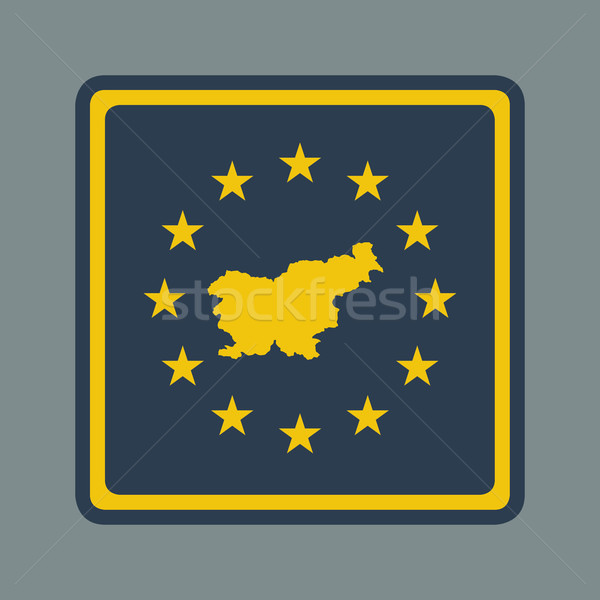 [[stock_photo]]: Slovénie · européenne · pavillon · bouton · sensible · web · design