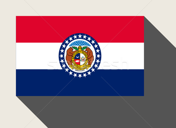 Amerikaanse Missouri vlag web design stijl knop Stockfoto © speedfighter