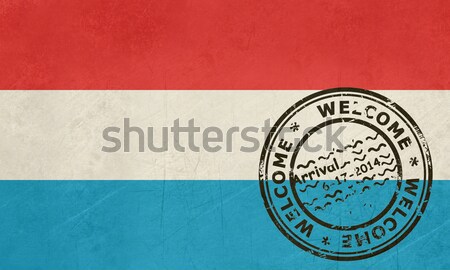 Welcome to Bulgaria flag with passport stamp Stock photo © speedfighter