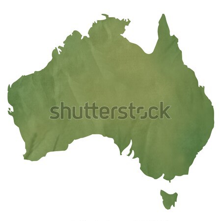 Australia map on green paper Stock photo © speedfighter
