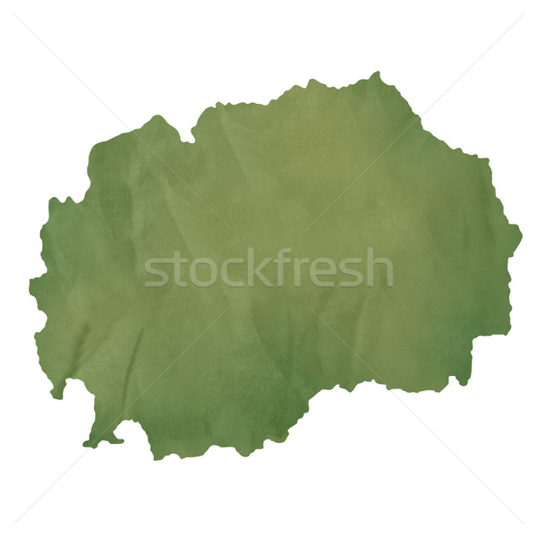 Macedonia map on green paper Stock photo © speedfighter