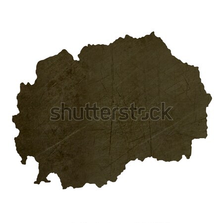 Stock photo: Dark silhouetted map of El Salvador