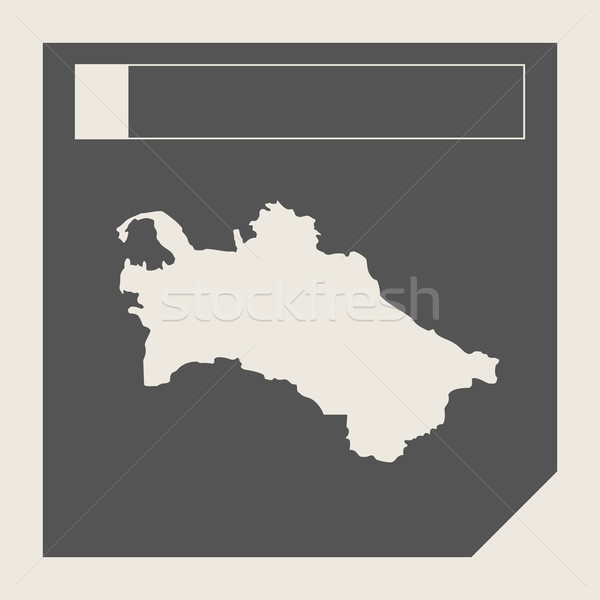 Turkmenistán mapa botón sensible diseno web aislado Foto stock © speedfighter