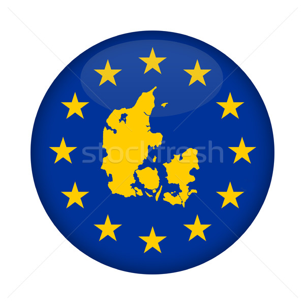 Stok fotoğraf: Danimarka · harita · avrupa · sendika · bayrak · düğme