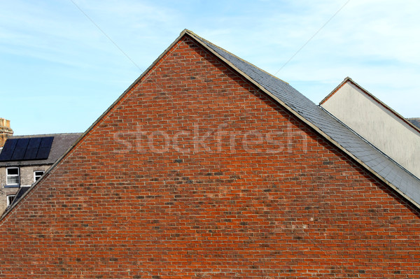 Dächer modernen Häuser Stadt Stadt Haus Stock foto © speedfighter