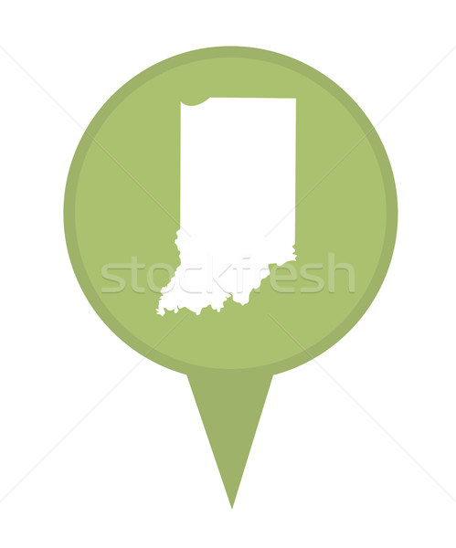 Indiana mapa pin americano marcador aislado Foto stock © speedfighter