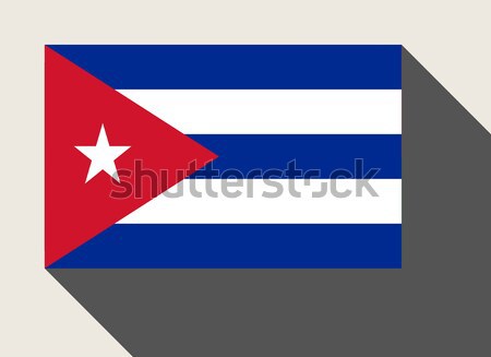Küba bayrak web tasarım stil düğme Stok fotoğraf © speedfighter