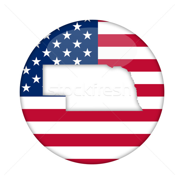 Nebraska america badge isolato bianco business Foto d'archivio © speedfighter