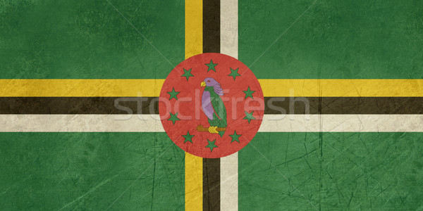Grunge Dominica bandeira país oficial cores Foto stock © speedfighter