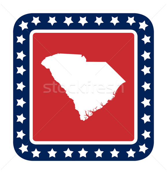 South Carolina Taste amerikanische Flagge Web-Design Stil isoliert Stock foto © speedfighter