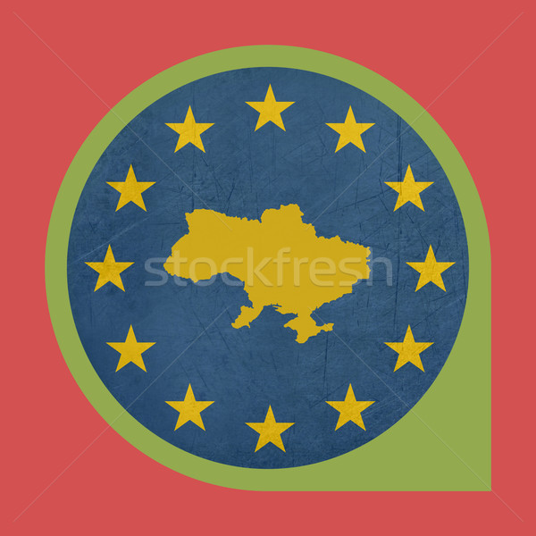 European Union Ukraine marker button Stock photo © speedfighter