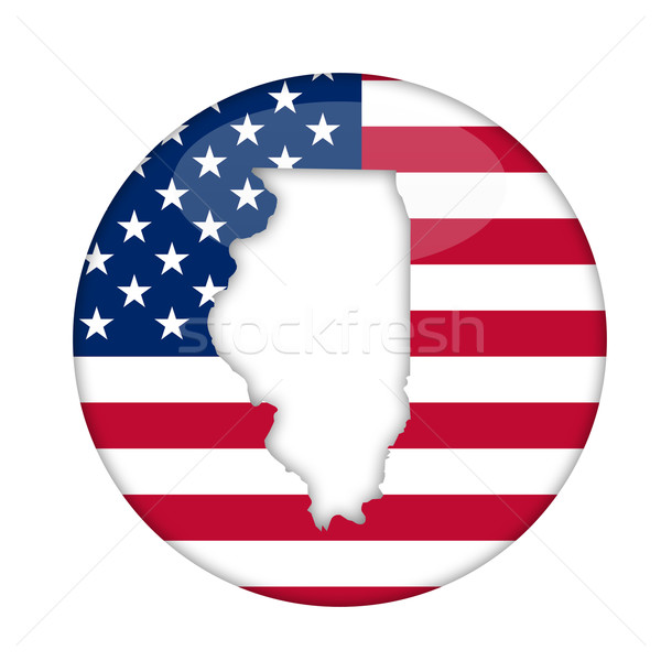 Illinois America insignă izolat alb afaceri Imagine de stoc © speedfighter