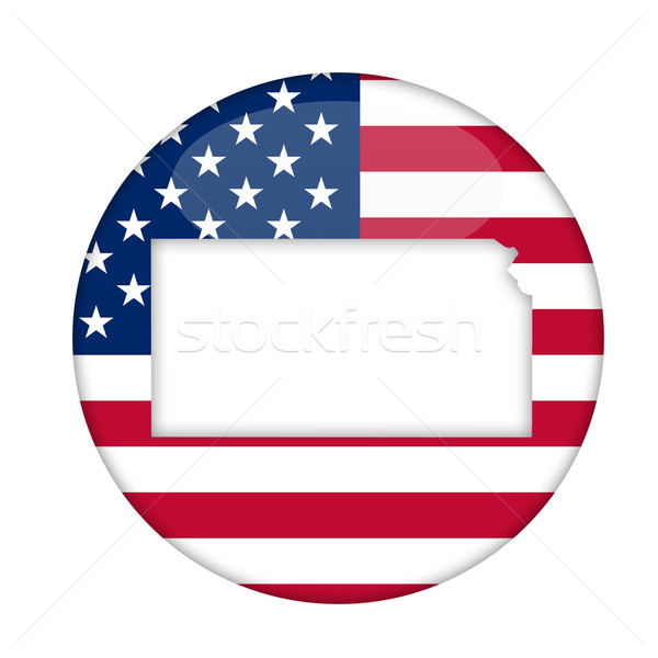 Foto d'archivio: Kansas · america · badge · isolato · bianco · business