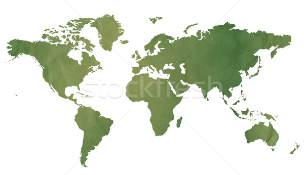 World map on green paper Stock photo © speedfighter