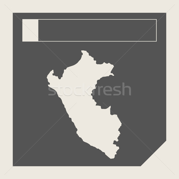 Peru hartă buton sensibil web design izolat Imagine de stoc © speedfighter