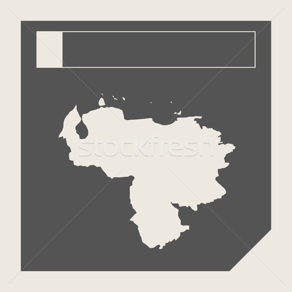 Venezuela térkép gomb reszponzív web design izolált Stock fotó © speedfighter