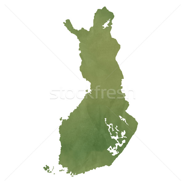 Finland map on green paper Stock photo © speedfighter