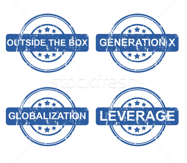 Set of business strategy stamps Stock photo © speedfighter