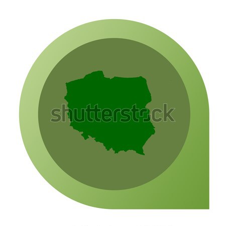 Isolated Poland map marker pin Stock photo © speedfighter