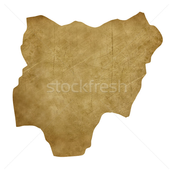 Нигерия Гранж Карта сокровищ карта сокровище стиль Сток-фото © speedfighter