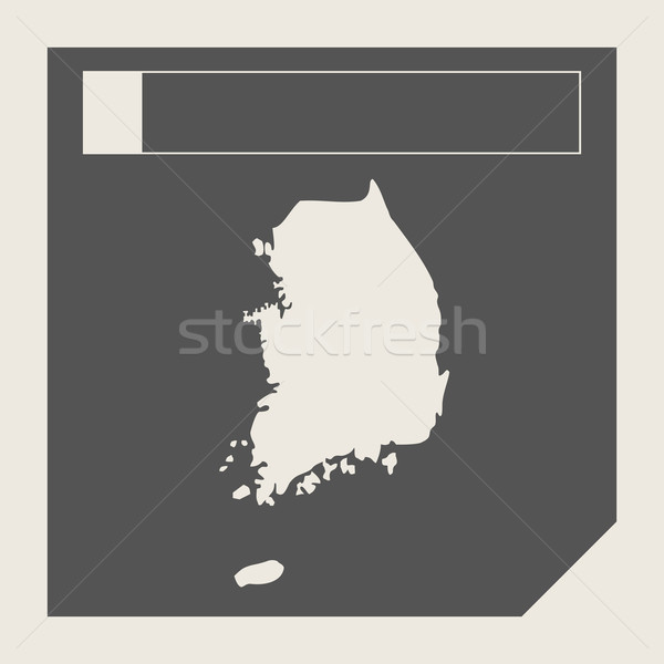 Corea del Sud mappa pulsante di risposta web design isolato Foto d'archivio © speedfighter