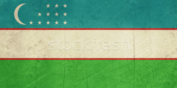 Grunge Usbekistan Flagge Land offiziellen Farben Stock foto © speedfighter