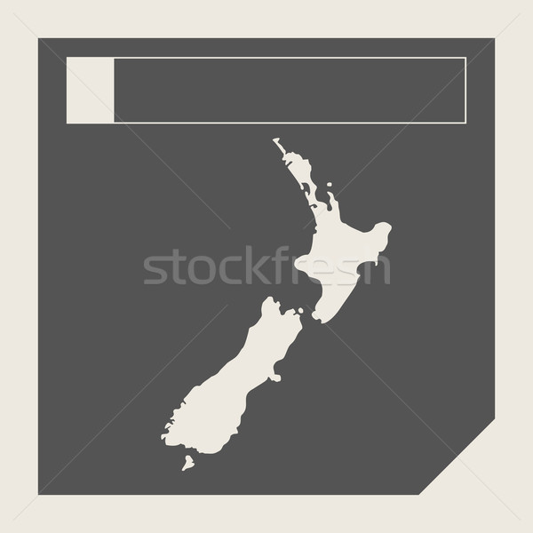 New Zealand Karte Taste ansprechbar Web-Design isoliert Stock foto © speedfighter