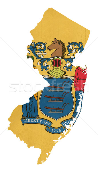 Grunge state of New Jersey flag map Stock photo © speedfighter