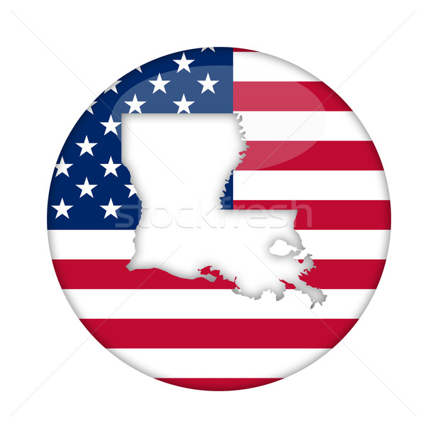 Foto d'archivio: Louisiana · america · badge · isolato · bianco · business