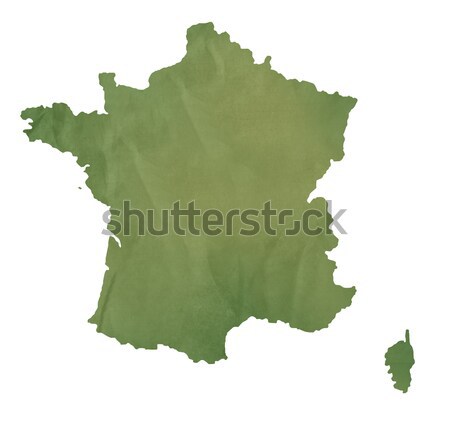 France map on green paper Stock photo © speedfighter