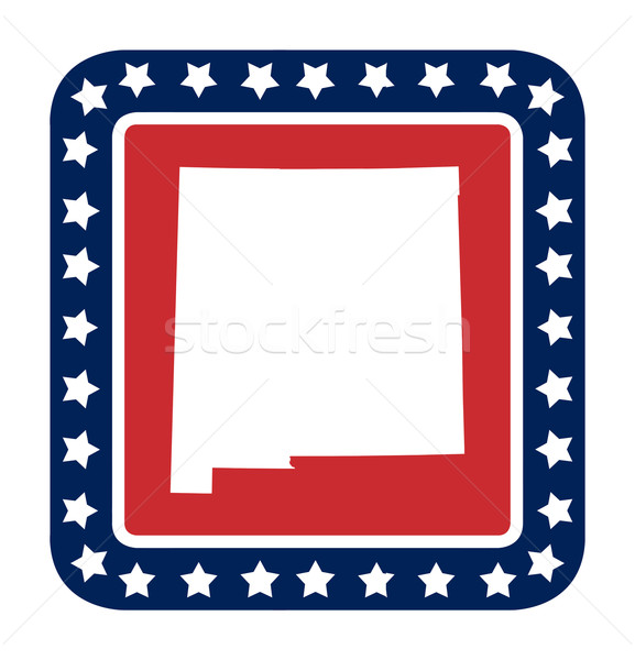 Novo México botão bandeira americana web design estilo isolado Foto stock © speedfighter