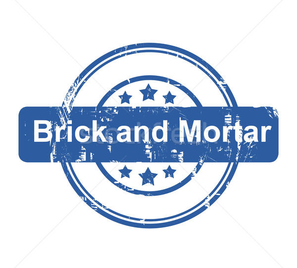 Brick and Mortar business concept stamp Stock photo © speedfighter