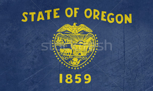 Гранж Орегон флаг Америки изолированный белый Сток-фото © speedfighter