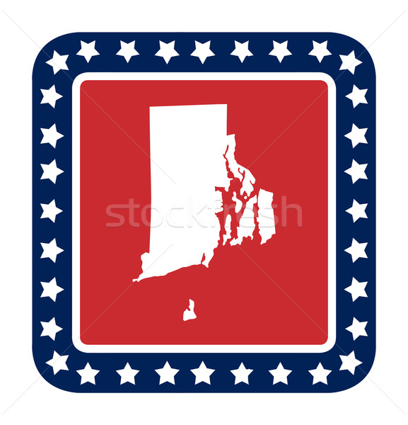 Stok fotoğraf: Rhode · Island · düğme · amerikan · bayrağı · web · tasarım · stil · yalıtılmış