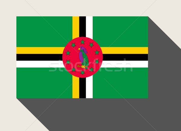 Dominica bandeira web design estilo botão Foto stock © speedfighter