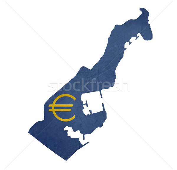 European currency symbol on map of Monaco Stock photo © speedfighter