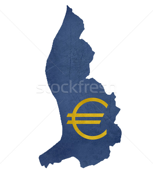 European currency symbol on map of Liechtenstein Stock photo © speedfighter