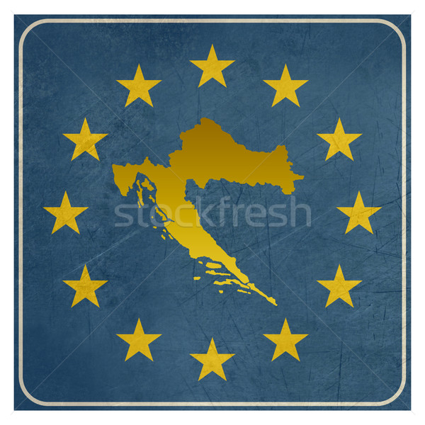 Croacia europeo signo aislado blanco espacio de la copia Foto stock © speedfighter