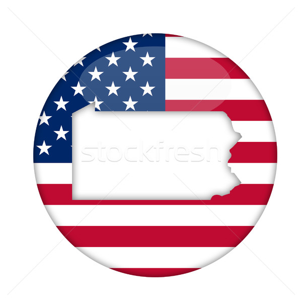 Pennsylvania Ameryki odznakę odizolowany biały działalności Zdjęcia stock © speedfighter