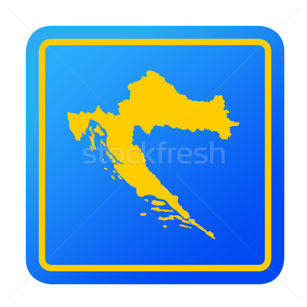 Croatie européenne bouton isolé blanche [[stock_photo]] © speedfighter