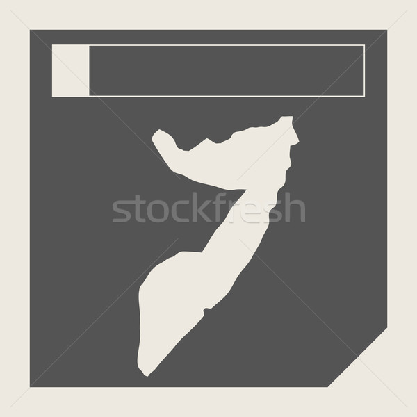 Szomália térkép gomb reszponzív web design izolált Stock fotó © speedfighter