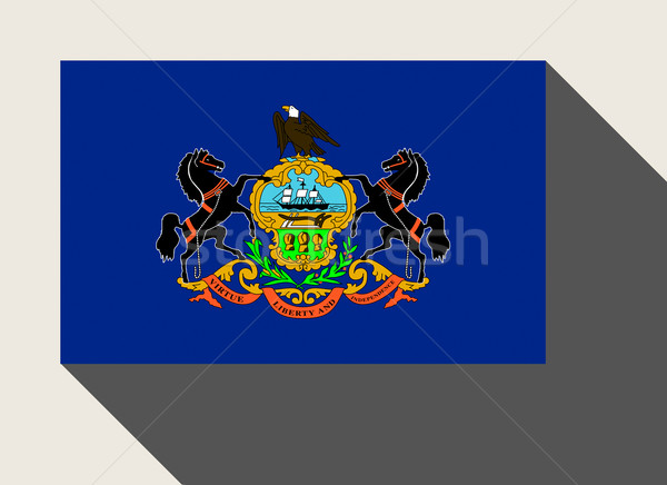 американский Пенсильвания флаг веб-дизайна стиль кнопки Сток-фото © speedfighter
