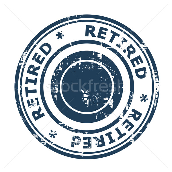 退休 郵票 孤立 白 業務 藍色 商業照片 © speedfighter