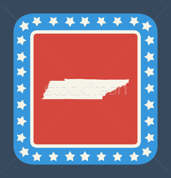 Tennessee przycisk amerykańską flagę web design stylu odizolowany Zdjęcia stock © speedfighter