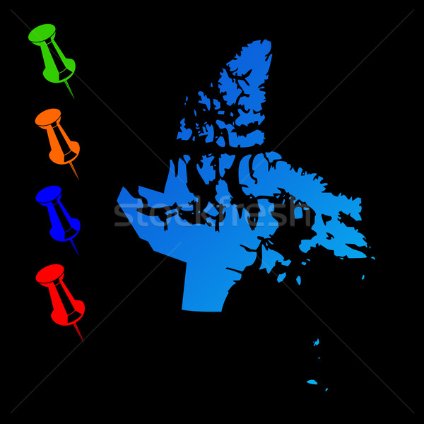 Nunavut travel map Stock photo © speedfighter